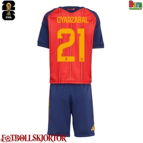 Spanien Mikel Oyarzabal #21 Hemmakläder Barn VM 2026 Kortärmad (+ Korta byxor)